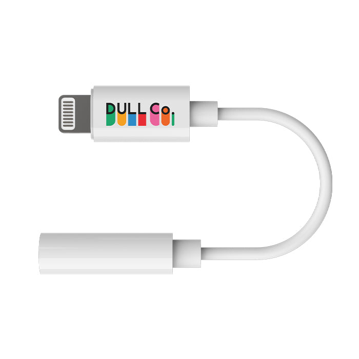 DULL Co. Lightning to AUX Audio Adaptor - White
