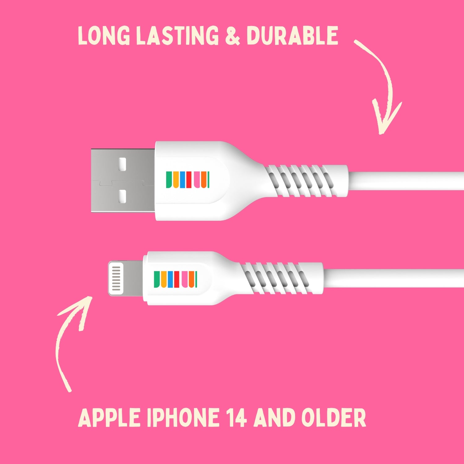 USB-A to Lightning 1m Cable - White
